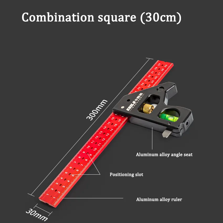 Aluminum Alloy High-Precision Multi-Function Angle Ruler 90 Bend Ruler ...