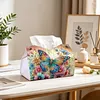 Garden Butterfly DIY PU Diamond Painting Tissue Box Kit Desktop Tissue Holder with Rhinestone Diamond Desk Decorative Tissue Box for Adults Desktop Storage Organizer