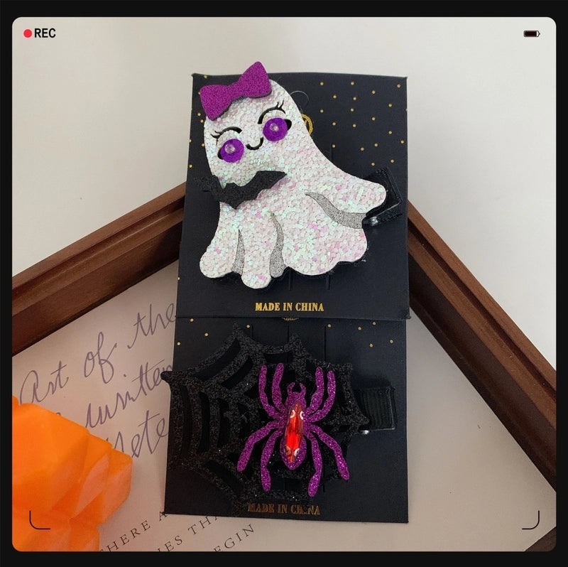 Women’s Funny Classic Style Halloween Pattern Felt Fabric Hair Clip