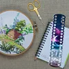 Acrylic Cross Stitch Row Line Board Cartoon Pattern Art Accessory (waves and moon)