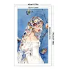 Masked Girl Full Stamped Cross Stitch 11CT 3-Strand 40x70cm
