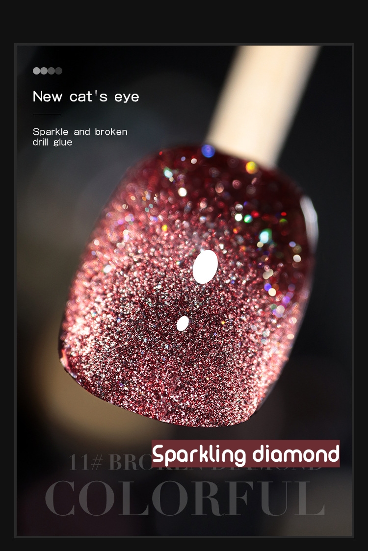 Laser Diamond Cat Eye Nail Polish