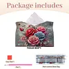 Diamond Painting PU Multicolored Roses Tissue Box Tissue Holder