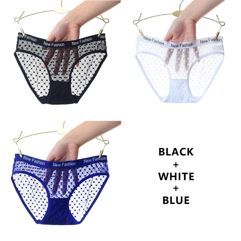 Meet'r 3Pcs/lot Seamless Panty Set Underwear Sexy Female Transparent Intimates Low-Rise Briefs Japanese G String Lingerie
