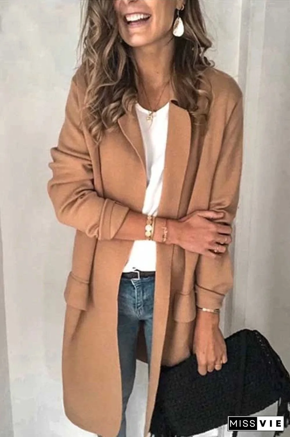 Lapel Long Overcoat Leisure Suits