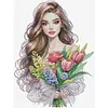 Flower Girl-14CT Stamped Cross Stitch 33*44cm/12.99*17.32in tapestrymarket