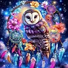 Diamond Painting -DIY Round Drill Dreamcatcher Owl(40x40cm)