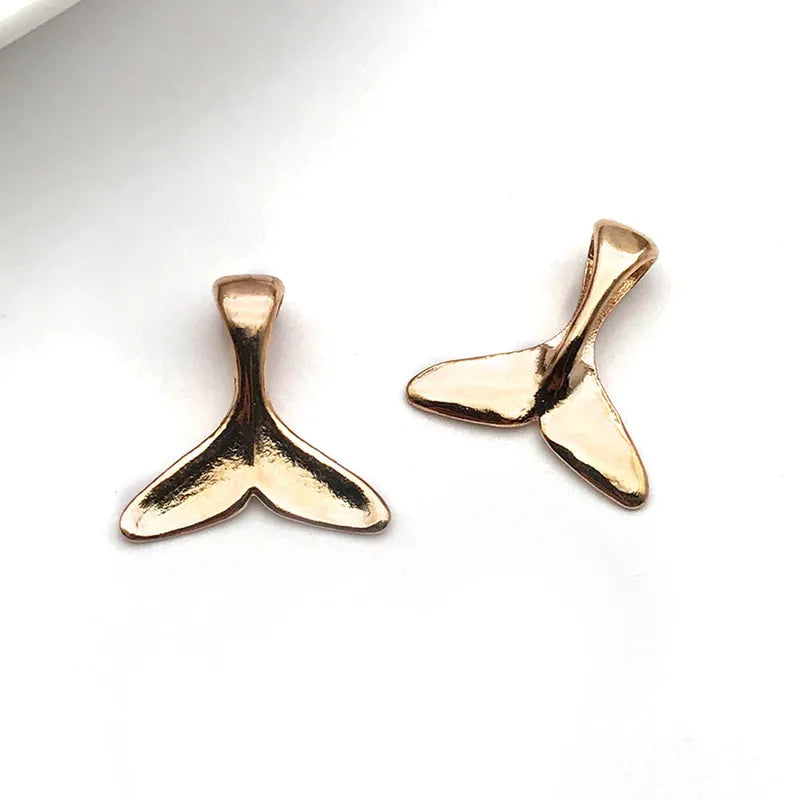 1 Piece 10*13mm 12 * 14mm 6.5*16mm Alloy Pearl Dolphin Mermaid Fish Tail Jewelry Accessories Pendant