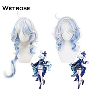 [Wetrose] In Stock SSR Furina Focalors Genshin Impact Cosplay Costume Black White Set