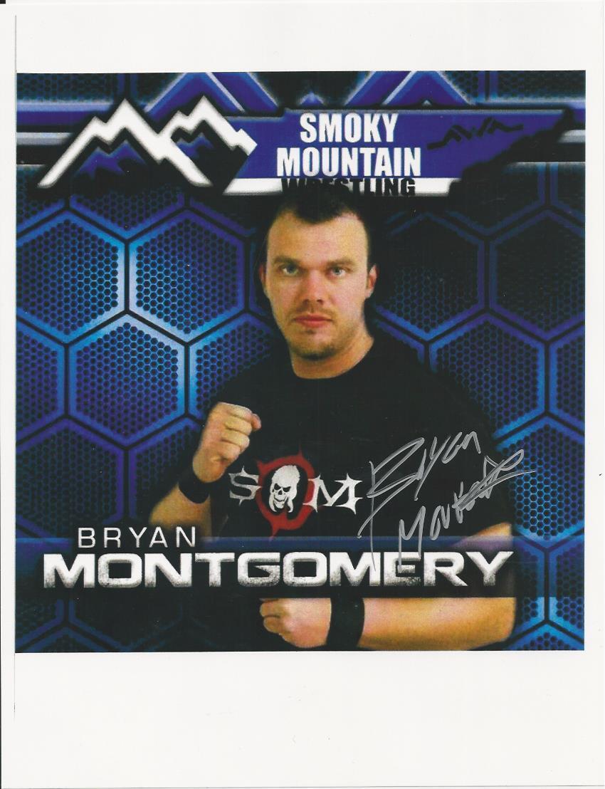 Bryan Montgomery - Smoky Mountain Wrestling signed Photo Poster painting