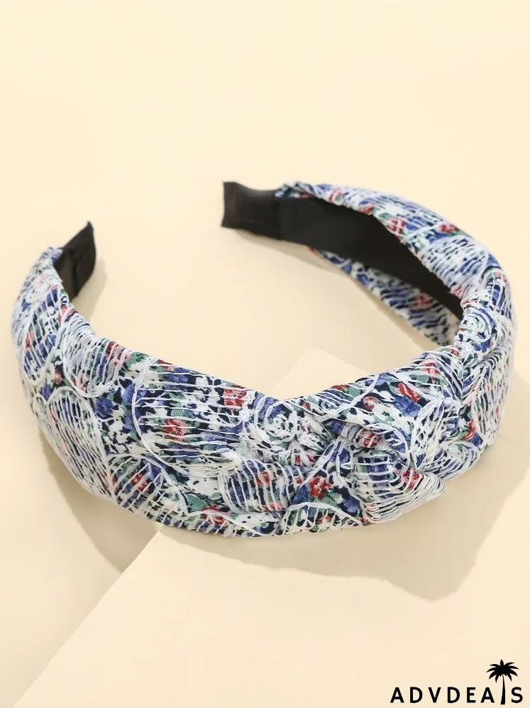 Flower Print Wide Headband