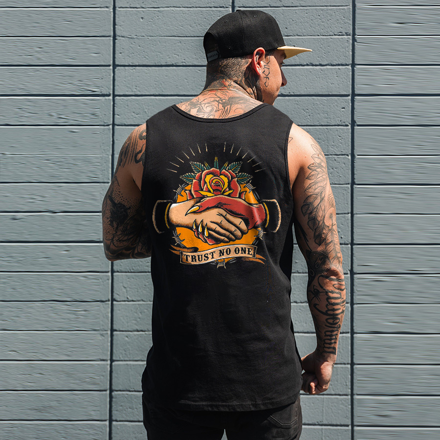 Trust No One Print Men's Vest