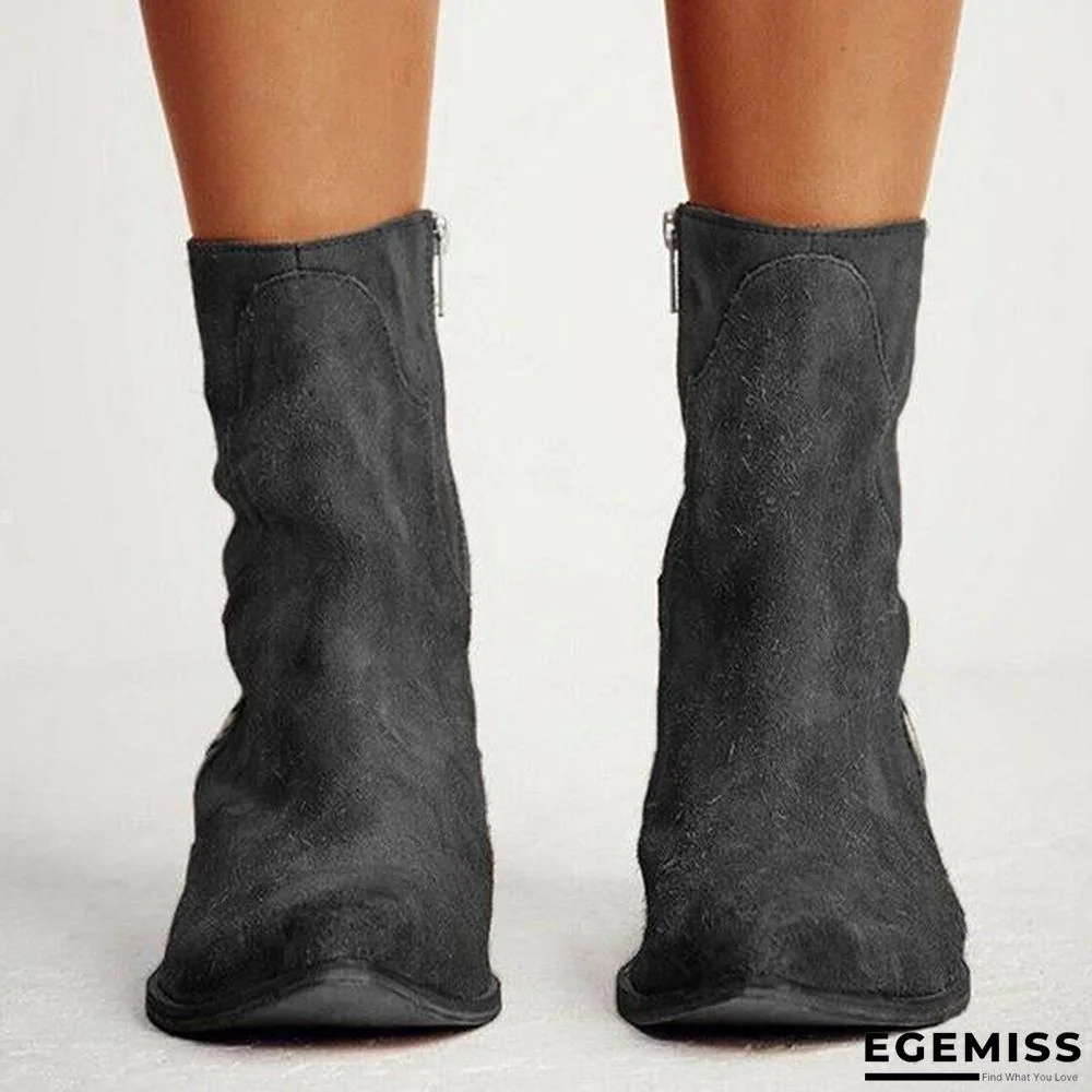 Casual Pointed Toe Zebra-Striped Boots | EGEMISS