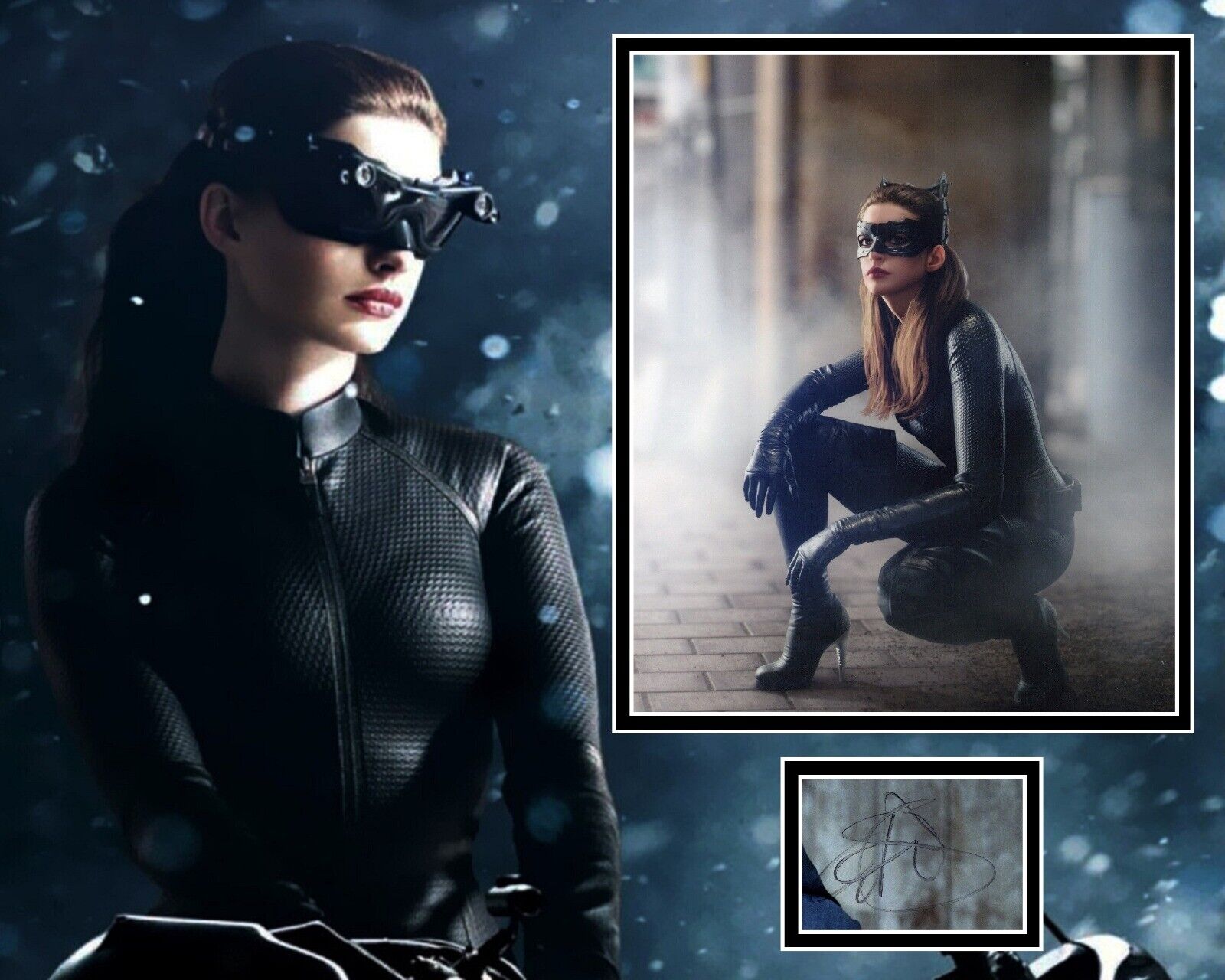 ANNE HATHAWAY SIGNED THE DARK KNIGHT Photo Poster painting MOUNT UACC REG 242 (1) ACOA CERTIFIED