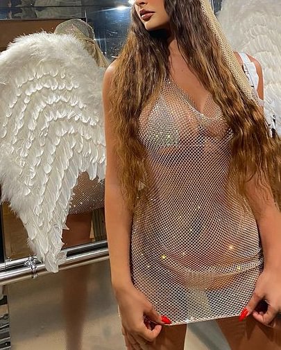 sequined mini dress