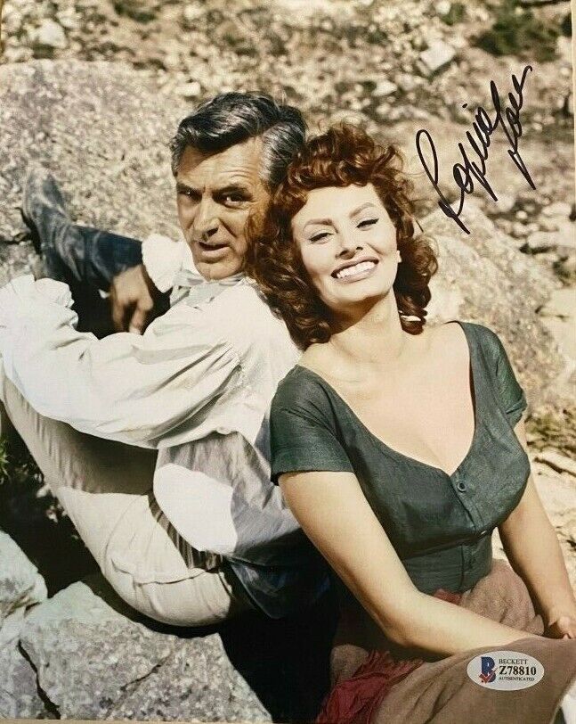 Sophia Loren signed autographed 8x10 Photo Poster painting Cary Grant Pride and the Passion COA