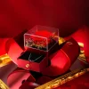 "To My Love"- Coffret cadeau collier avec fleur &eacute;ternelle rose rouge