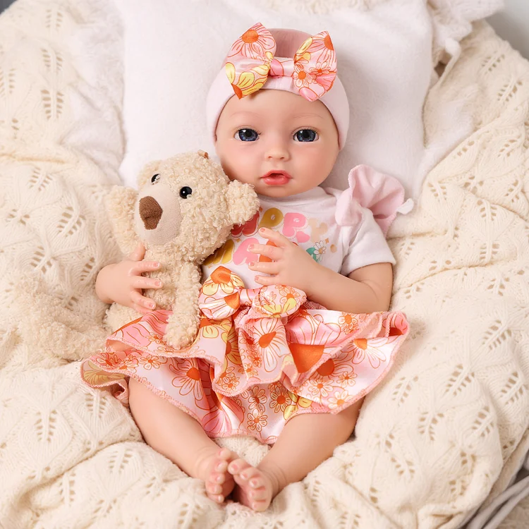Babeside Terry 12"/16" Realistic Silicone Quiet Baby Little Infant Girl Special Love for Mom