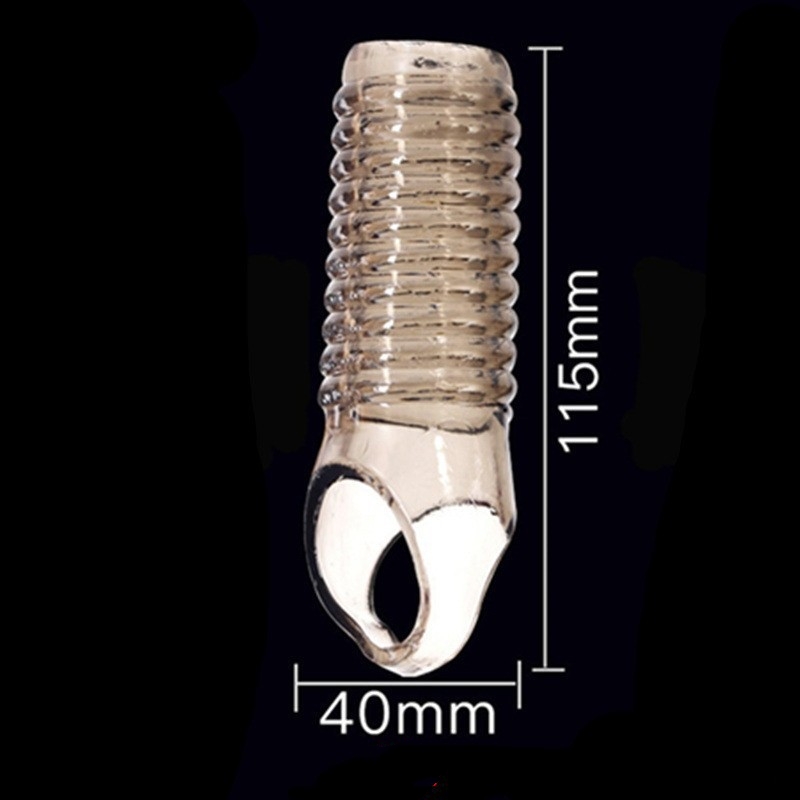 Spiral Sleeve Men's Long And Thick Penis Sleeve - Rose Toy