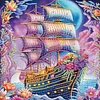 (US Only)4pcs Sailboat - Diamond Painting - Partial Special Shaped Drill (Canvas|30*30cm)
