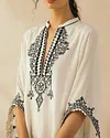Elegant Asymmetrical V Neck Kaftan