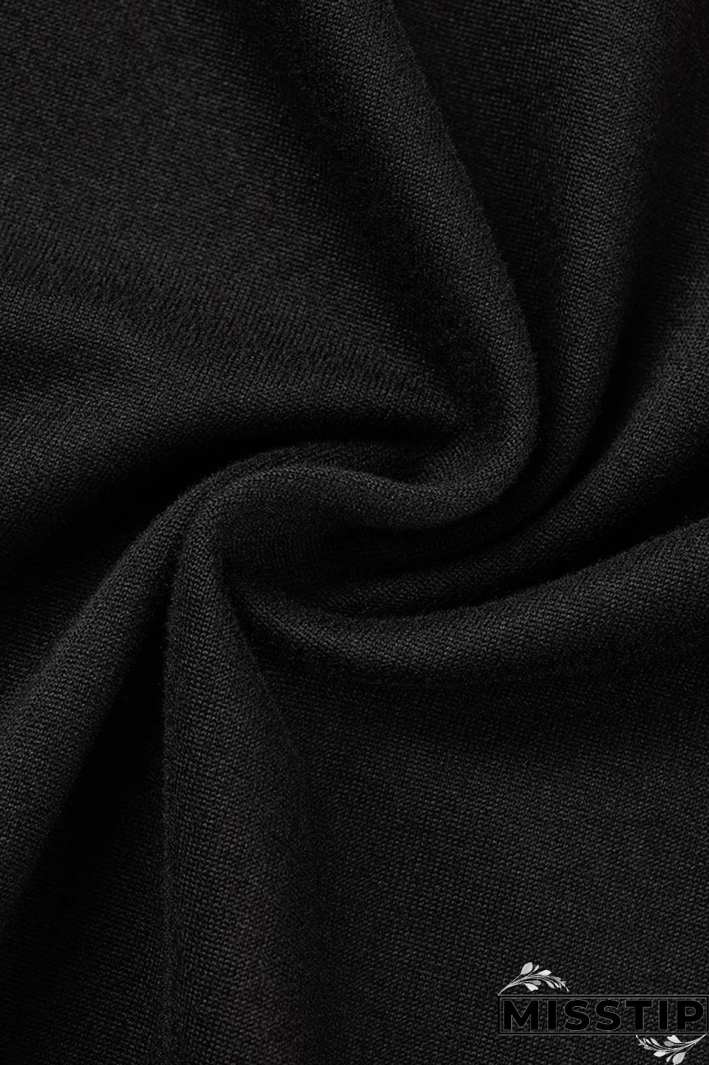 Black Casual Solid Patchwork Oblique Collar Short Sleeve Two Pieces