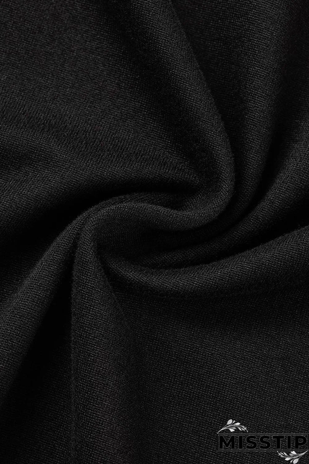 Black Casual Solid Patchwork Oblique Collar Short Sleeve Two Pieces