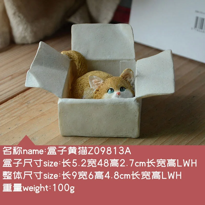 Everyday Collection Cute Cartoon Cat Animal Figurine Miniature Fairy Desk Ornament Modern Home Decoration Gifts for Girls