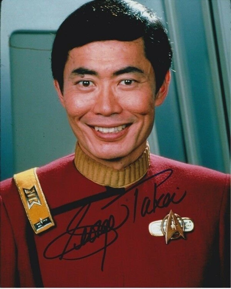 George takei signed autographed star trek sulu Photo Poster painting