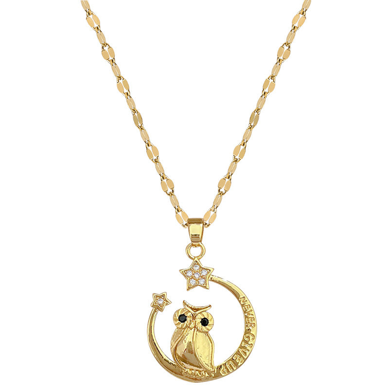 Moon Geometric Stainless Steel Stainless Steel Necklaces