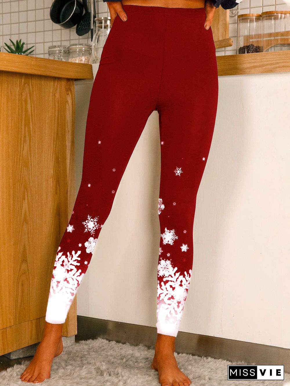 Plus size Christmas Skinny Leggings Leggings