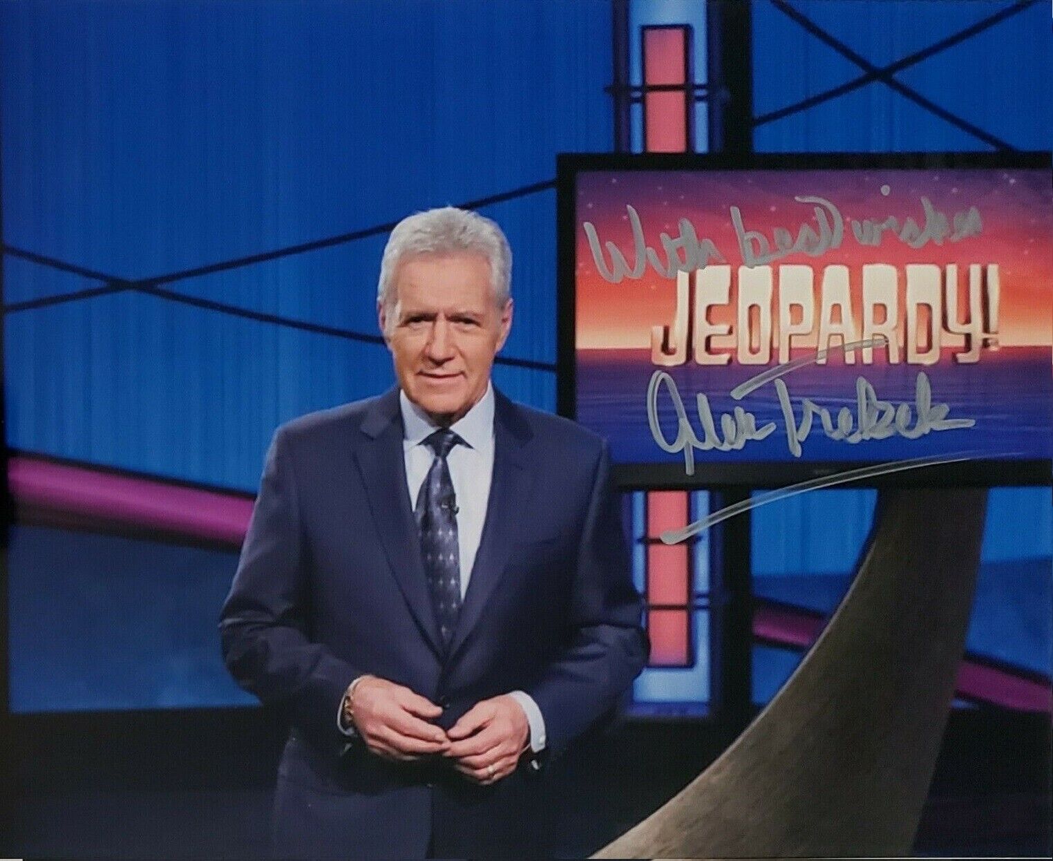 Alex Trebek Autographed Signed 8x10 Photo Poster painting ( Jeopardy ) REPRINT