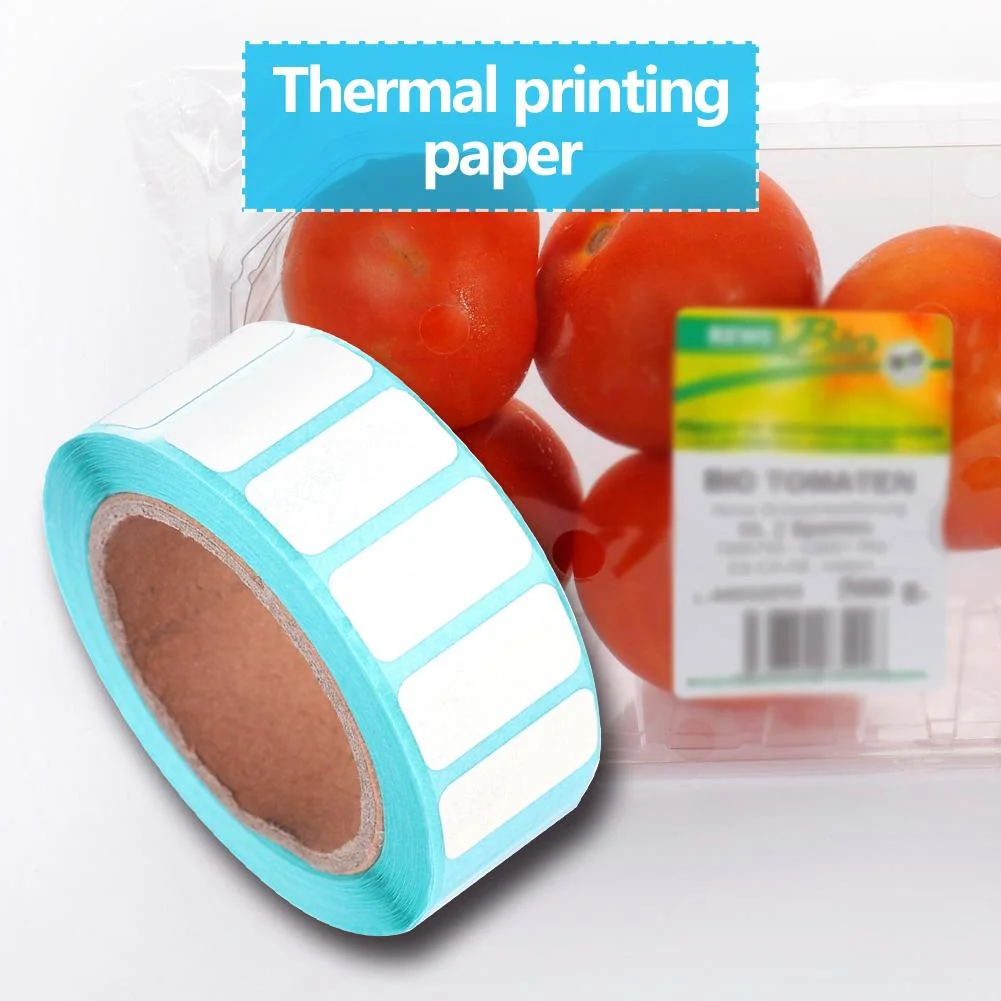 2000pcs/Roll Waterproof Adhesive Thermal Paper Label Blank Print Stickers
