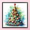 >SALE<Full Embroidery Eco-cotton Thread 11CT Printed Xmas Tree Cross Stitch Kit50x50cm