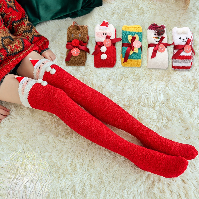 Kawaii Plush Christmas Knee Socks SS2296
