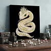 DIY Pearl Painting Snake for Home Wall Decor with Frame(30x30cm)