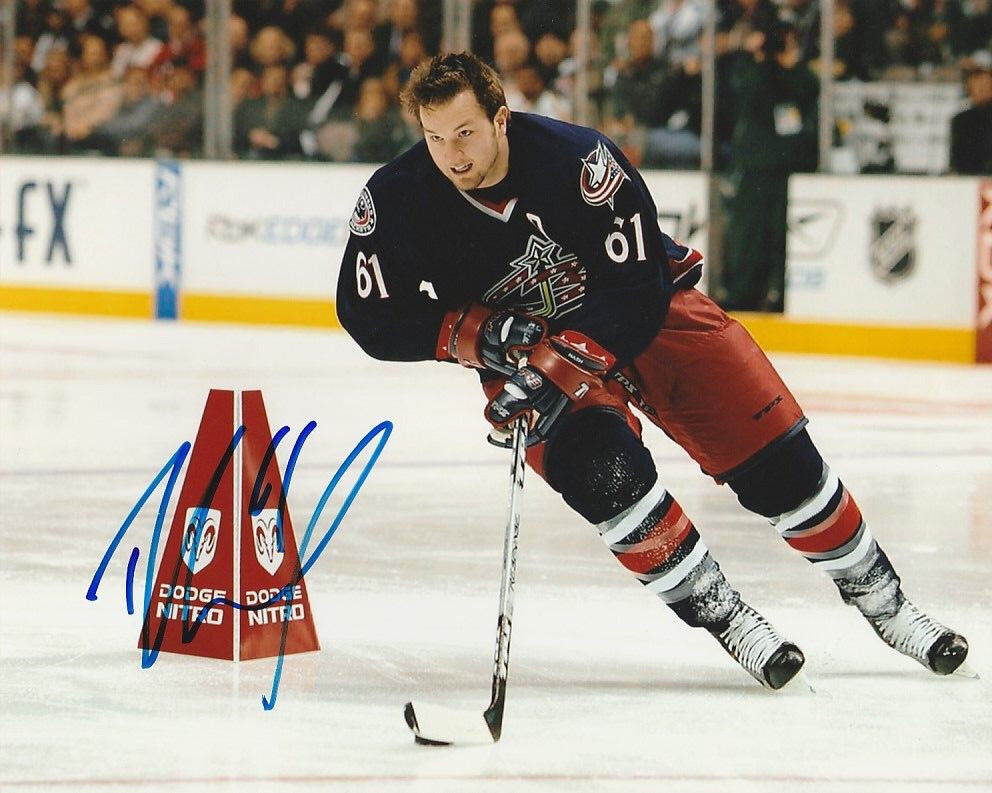 RICK NASH SIGNED COLUMBUS BLUE JACKETS 8x10 Photo Poster painting #4 Autograph