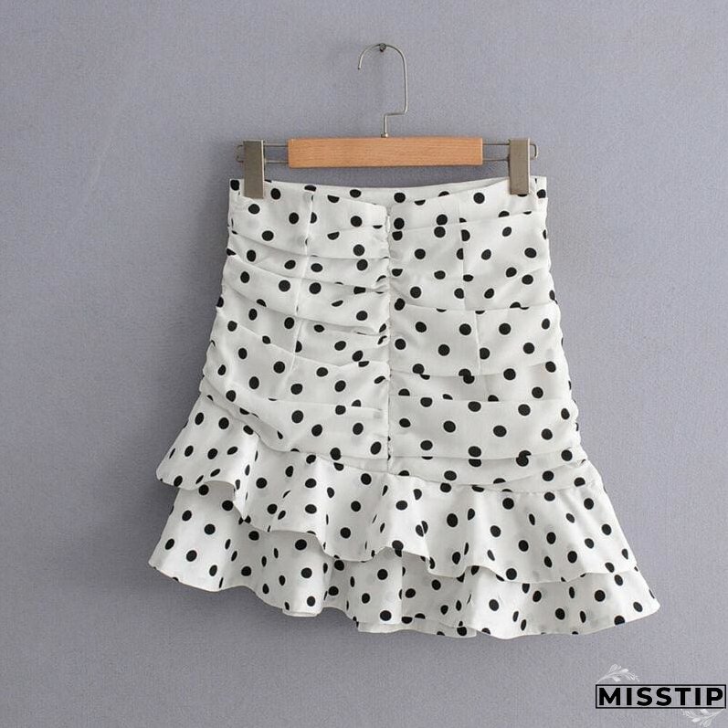 Women high waist skirt chic Ruffle Casual Summer skirts