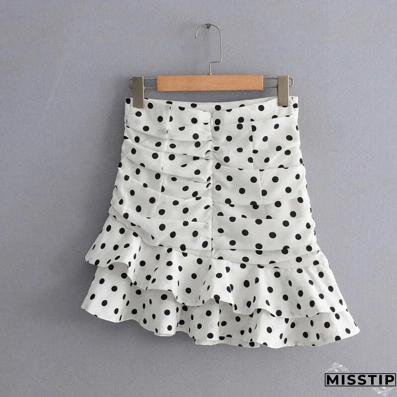 Women high waist skirt chic Ruffle Casual Summer skirts