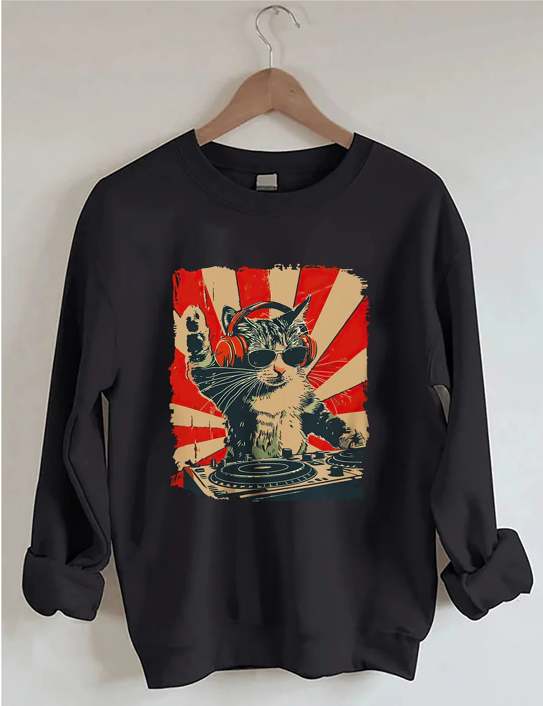Cool DJ Cat Sweatshirt