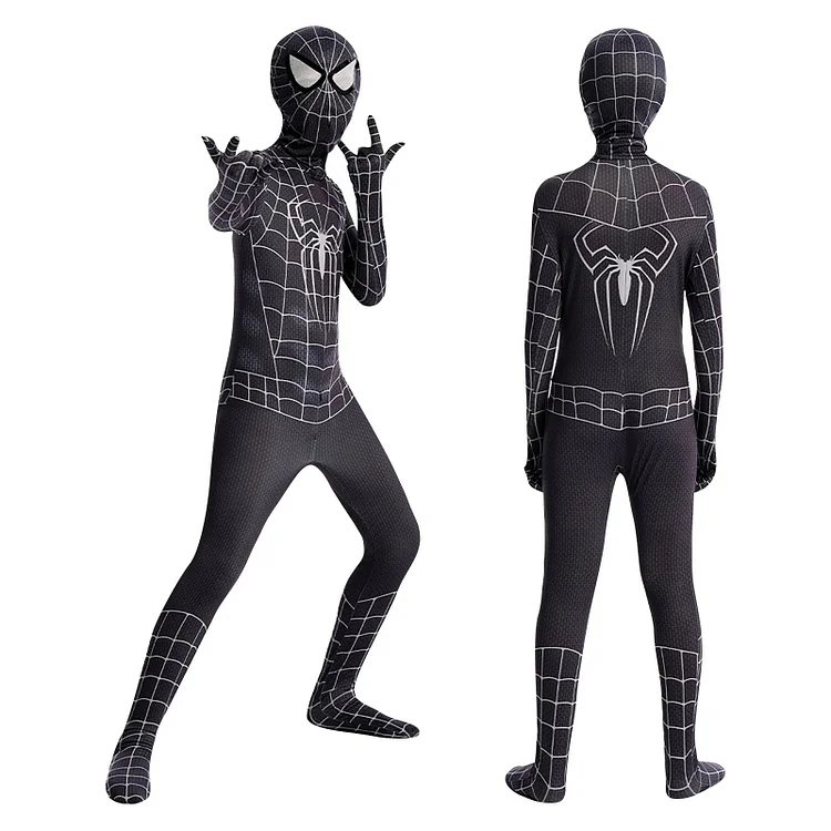 Fashix Kids Halloween Costumes for Boys Costumes Superhero Spider Character Halloween Costumes Fantastic Fancy Dressing Up Costume Cosplay Set Perfect Gifts for Kids' Parties, Cosplay Size 170 Black