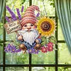 (US Only)Gnome 2D/Flat DIY Diamond Art Pendant with Light Strip Wall Decoration Craft