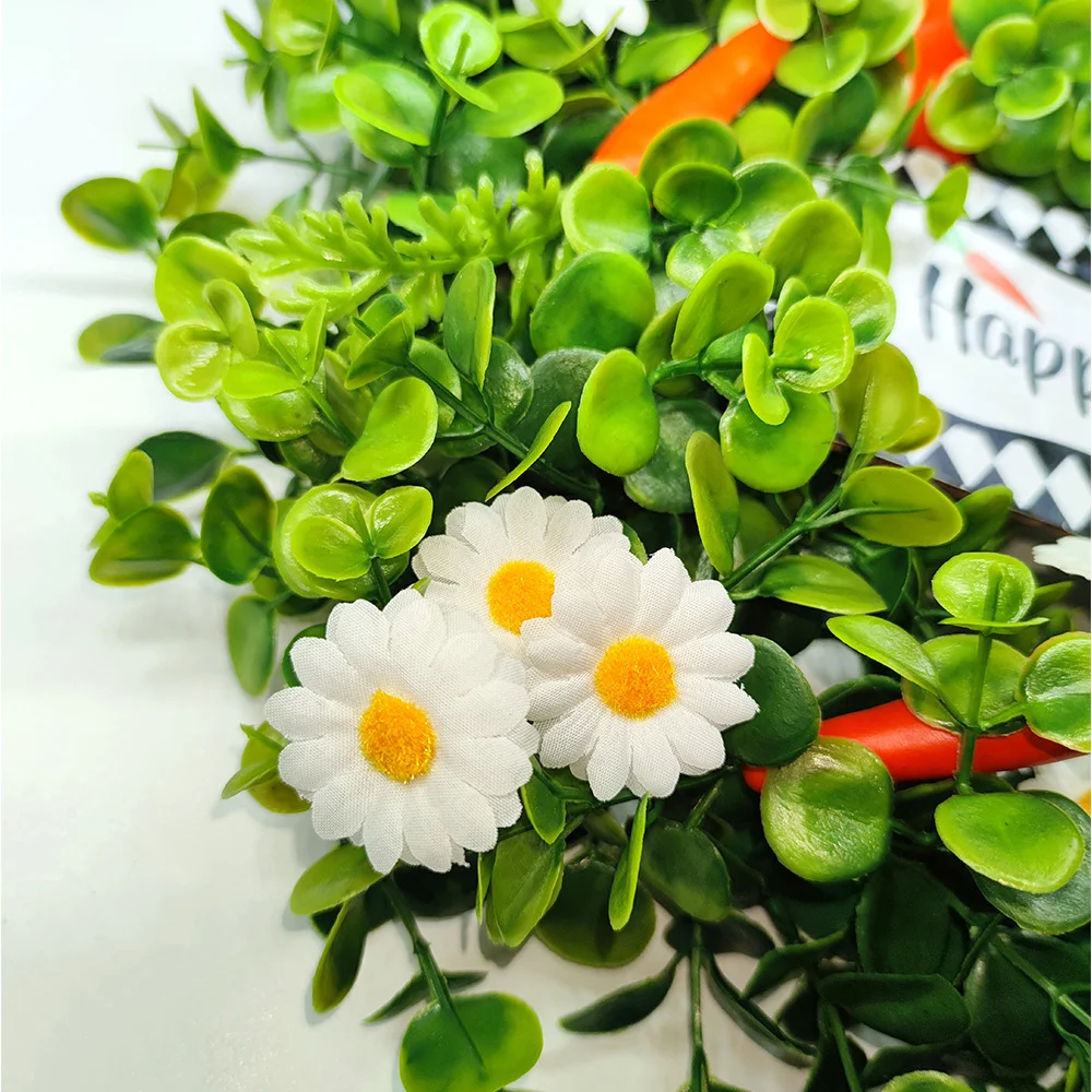 Easter Wreath Daisy Eucalyptus Leaf Radish Wreath Ornament