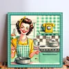 Kitchen Housewife-11CT Stamped Cross Stitch 50*50cm/19.69*19.69in