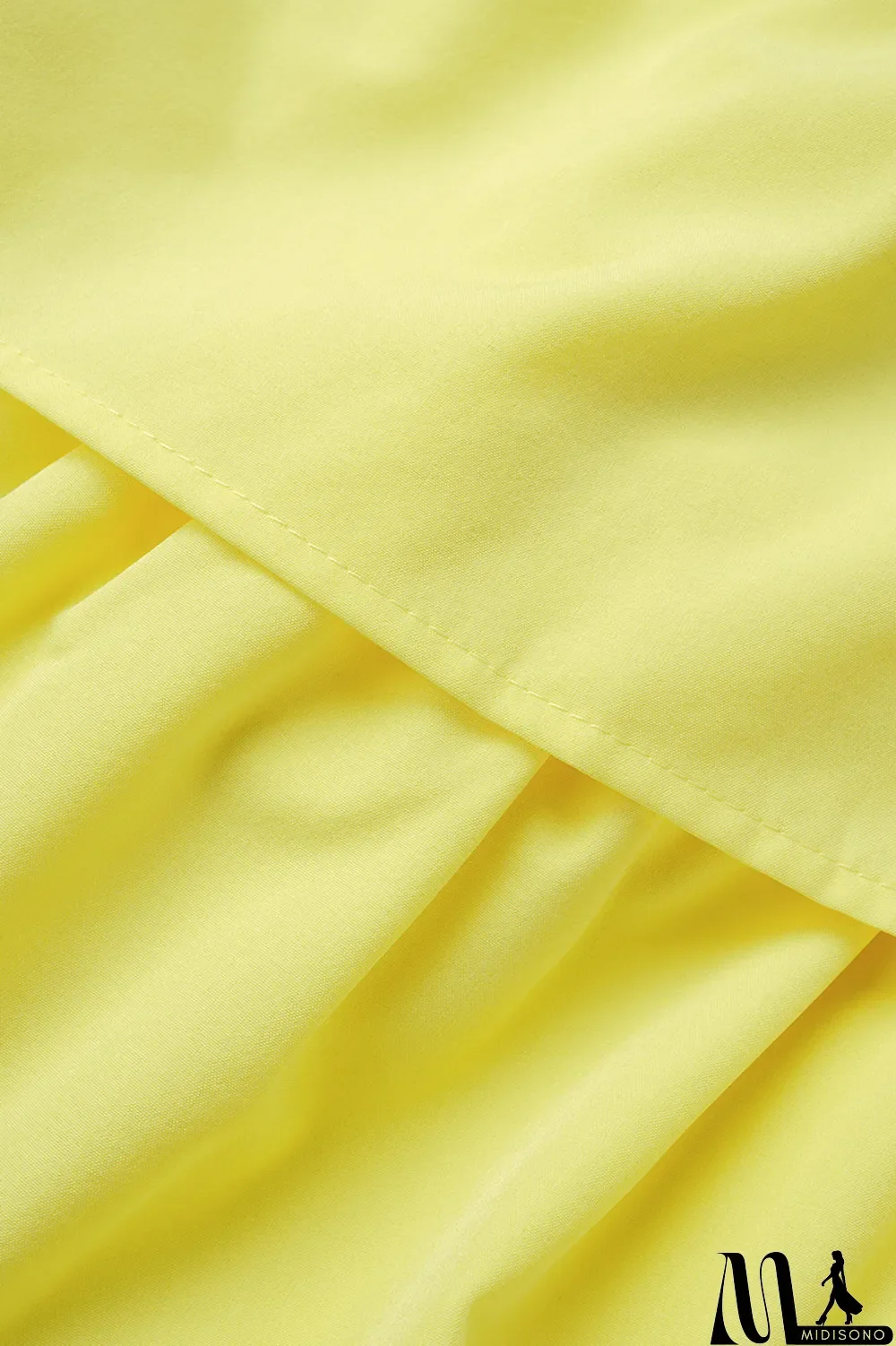 MidiSono - Light Blue Casual Solid Patchwork Turndown Collar Cake Skirt Plus Size Dresses