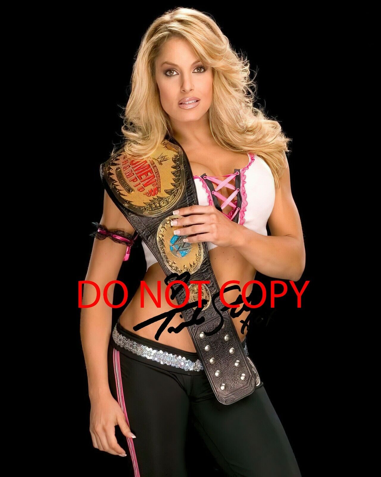 WWE - Trish Stratus - Autographed Signed 8x10 Photo Poster painting (WWE) Reprint