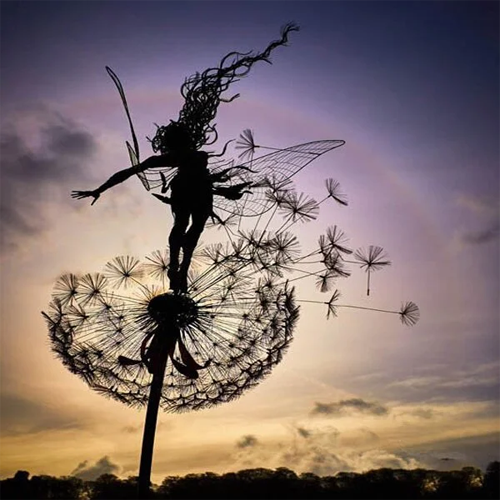 Fairy Steel Garden Sculptures - The Naughty Spirits Are Dancing