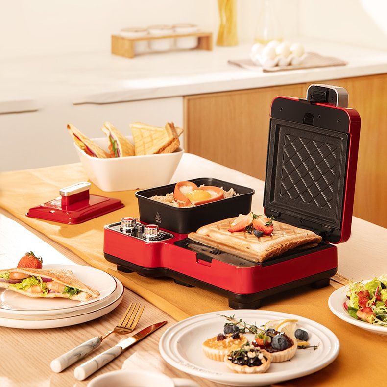 3 in 1 Sandwich Waffle Maker Multifunctional Breakfast Machine