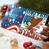 (US Only)6PCS DIY Independence Day Diamond Art Greeting Cards for Independence Day