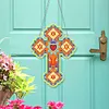 5D DIY Special Shaped Diamond Painting Cross Hanging With Lamp String Kit
